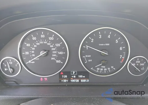 2014 BMW 320 I из США, поврежденный, VIN WBA3B1G50ENS77267